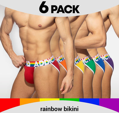 Pack of 6 Bikini briefs RAINBOW BIKINI