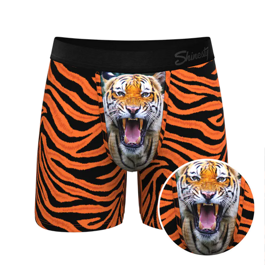 The Feral Feline Tiger Print Ball  Pouch Underwear