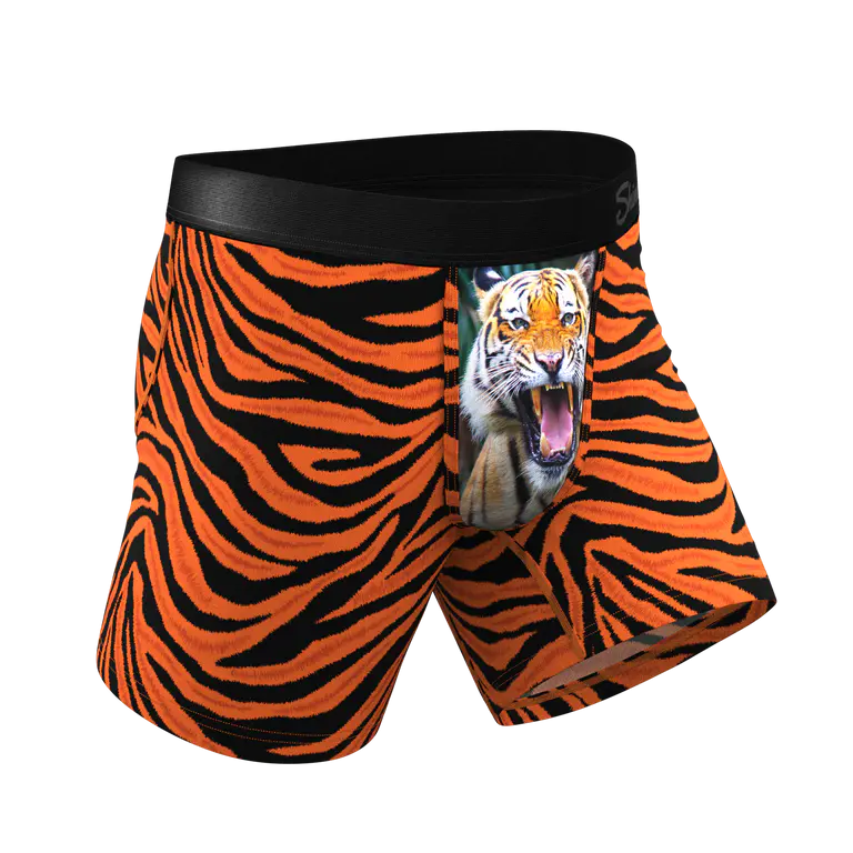 The Feral Feline Tiger Print Ball  Pouch Underwear