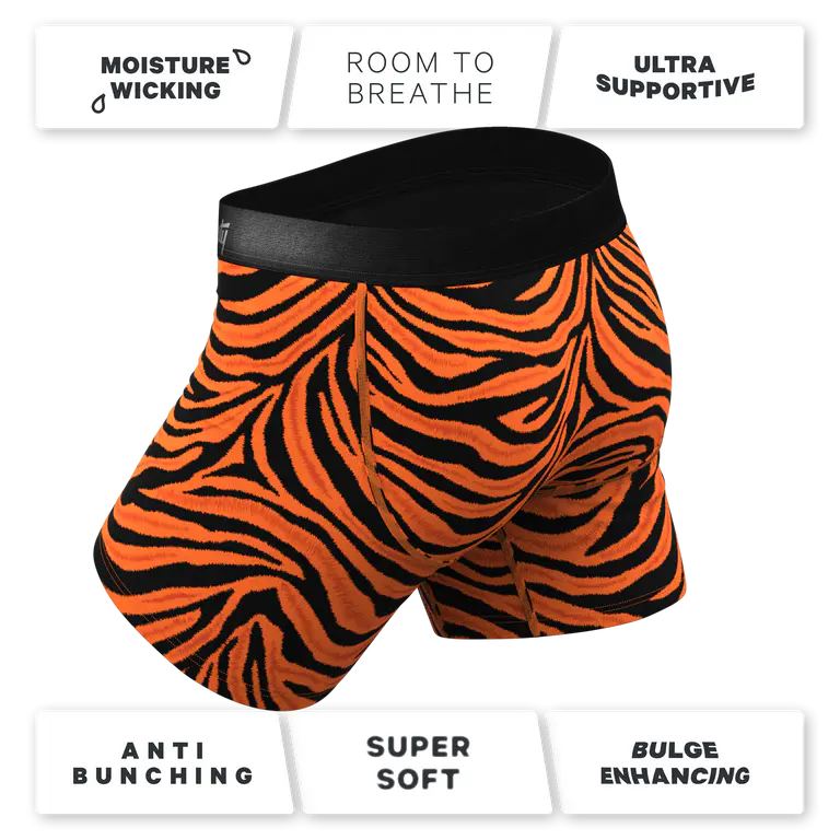 The Feral Feline Tiger Print Ball  Pouch Underwear