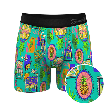 The Island Time Pineapple Scene Ball Hammock® Pouch Underwear