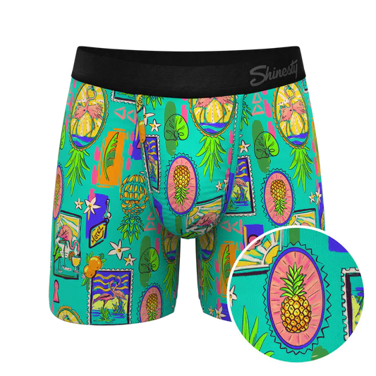 The Island Time Pineapple Scene Ball Hammock® Pouch Underwear