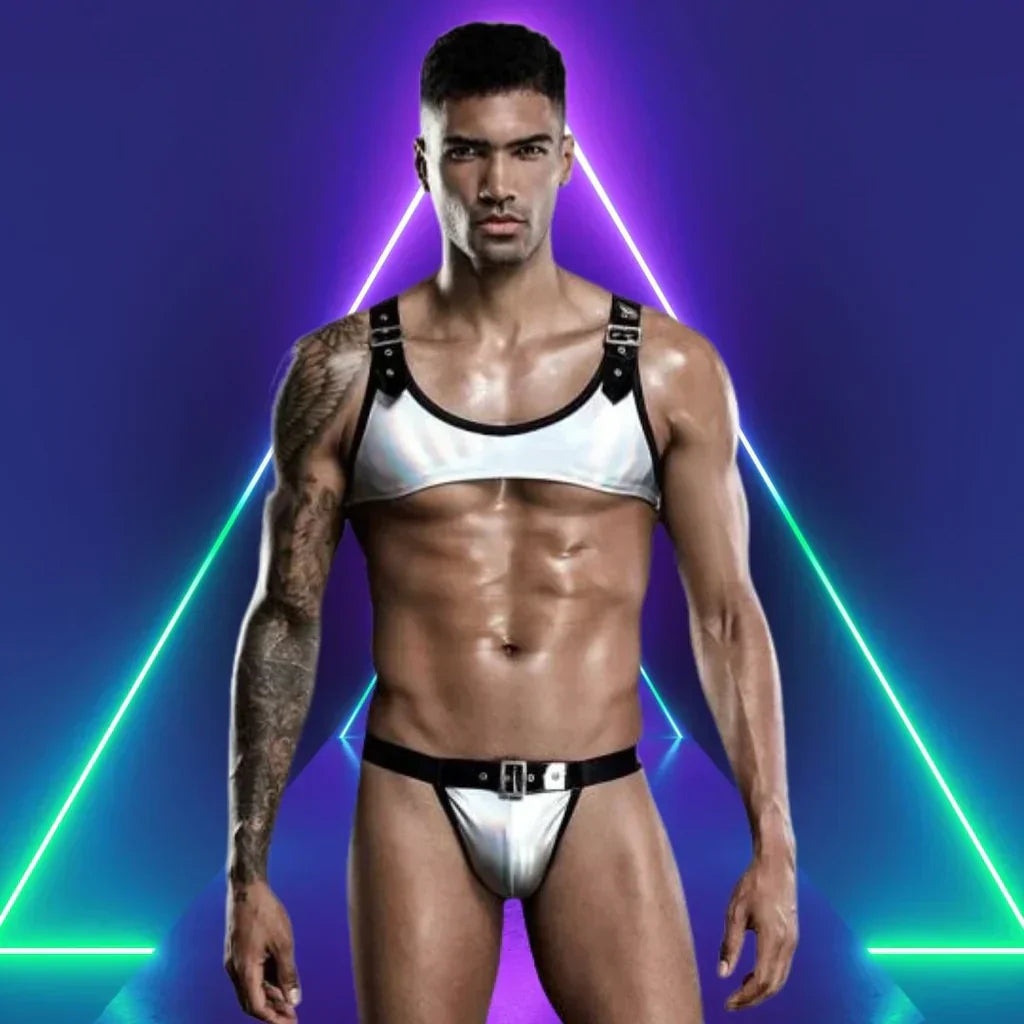 Sexy Reflective Gay Club Wear Outfit