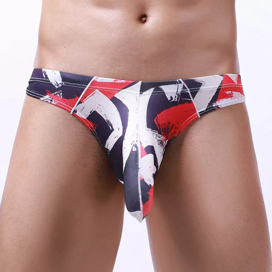 Men's Low-rise Briefs Printed Panties Elephant Nose Bulge Underpants