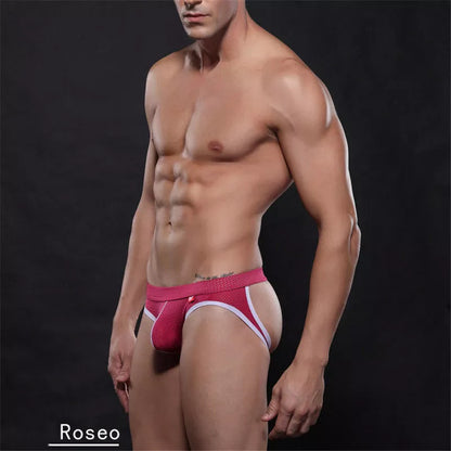 Men's Jock Strap Breathable Underwear Backless Jockstrap Briefs Underpants Thong