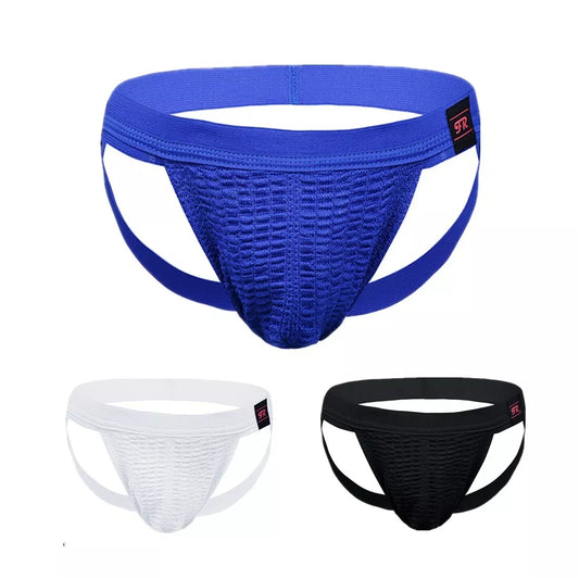 Pack of 3 Jockstrap Athletic Supporter for Men Breathable Bulge Pouch Jock Strap Underwear