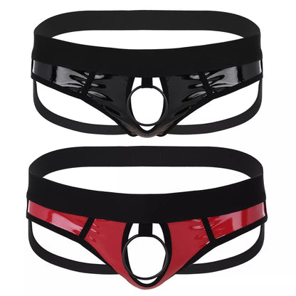 Men's Jockstrap Open Pouch Underwear Backless Briefs Bikini Underpants Thong