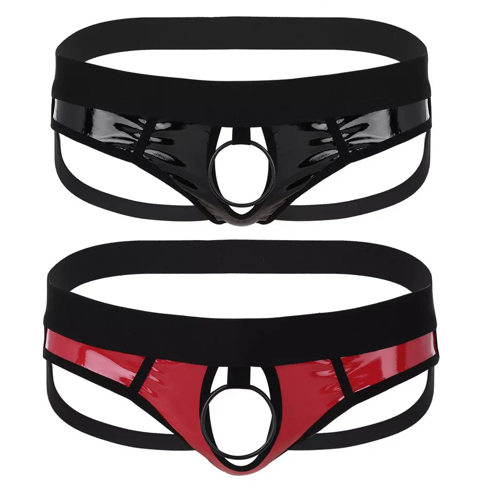 Men's Jockstrap Open Pouch Underwear Backless Briefs Bikini Underpants Thong