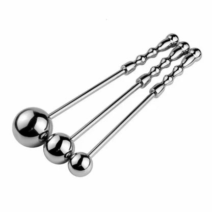 Pack Of 3 Stainless-Steel-Anal Ball Plug Extreme Spreader Dilator Metal Device