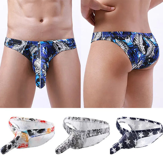 Sexy Mens Underwear Boxer Briefs Ice Silk Mesh